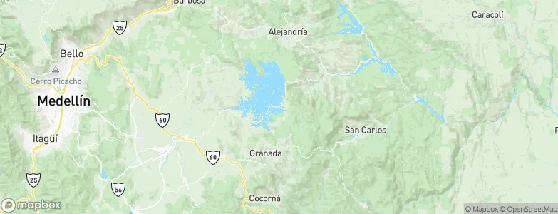 Guatapé, Colombia Map