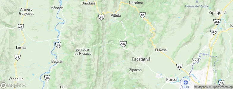 Guayabal de Síquima, Colombia Map
