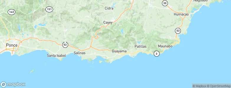 Guayama, Puerto Rico Map