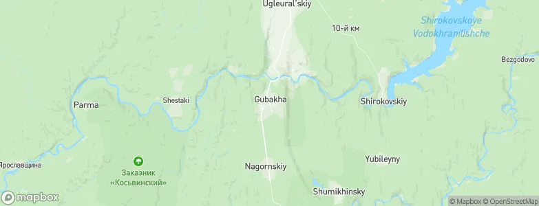 Gubakha, Russia Map