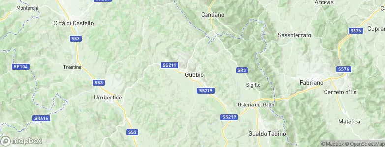Gubbio, Italy Map