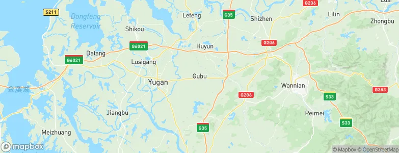 Gubu, China Map