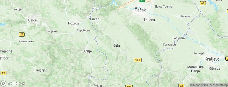 Guča, Serbia Map