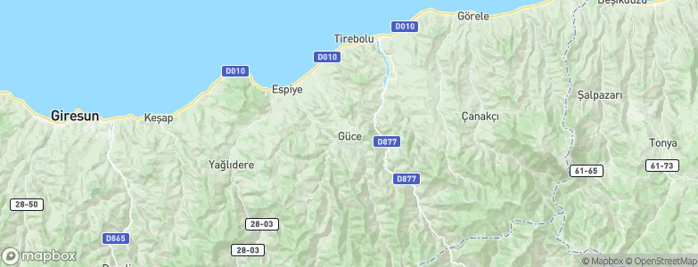 Güce, Turkey Map