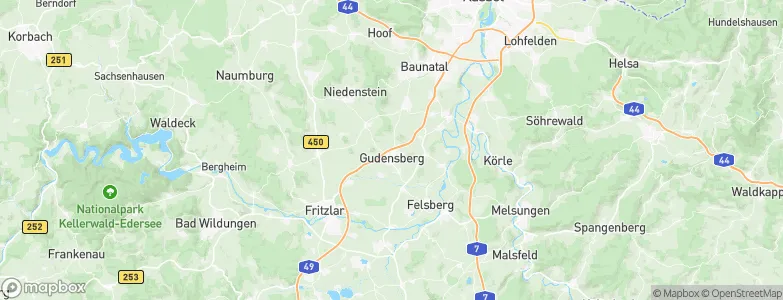 Gudensberg, Germany Map