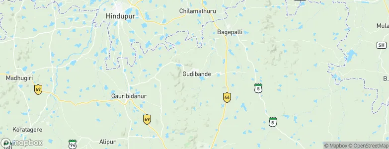 Gudibanda, India Map