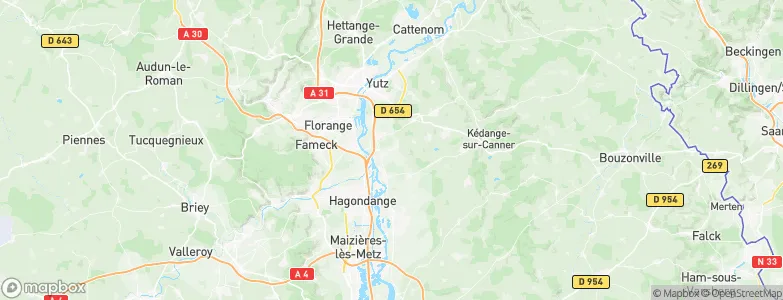 Guénange, France Map