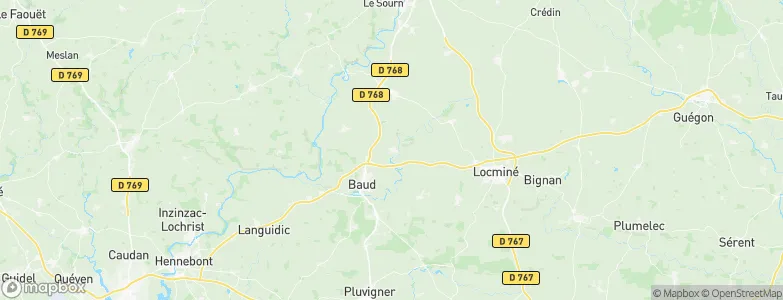 Guénin, France Map