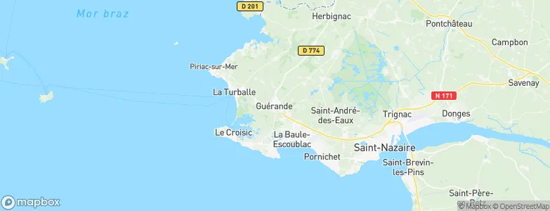 Guérande, France Map