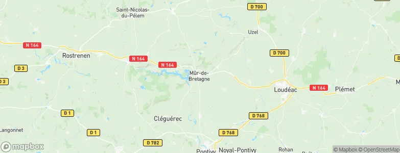 Guerlédan, France Map