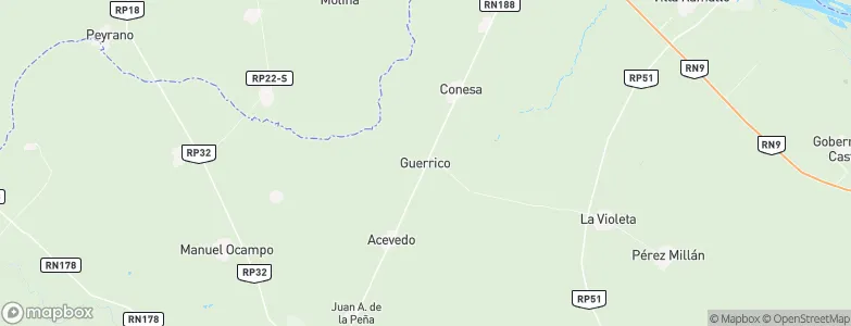 Guerrico, Argentina Map