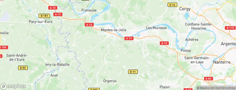 Guerville, France Map
