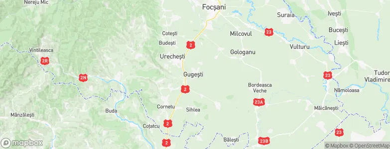 Gugeşti, Romania Map