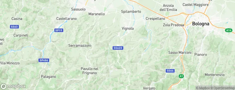 Guiglia, Italy Map