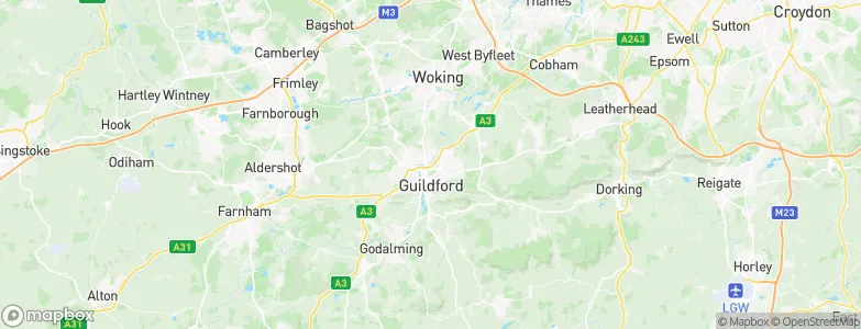 Guildford District, United Kingdom Map