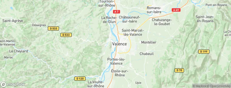 Guilherand-Granges, France Map