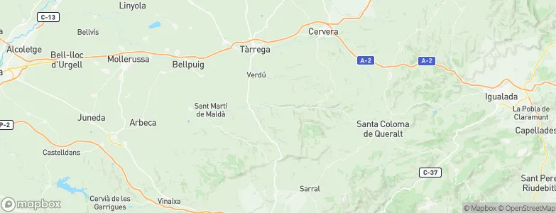 Guimerà, Spain Map