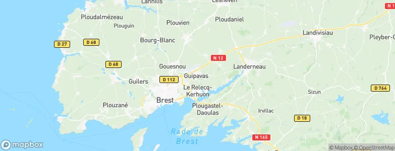 Guipavas, France Map
