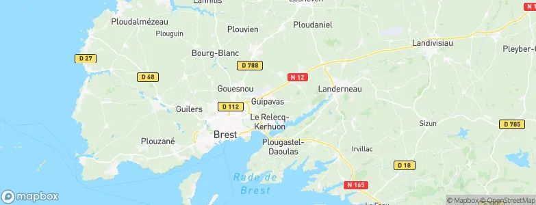 Guipavas, France Map
