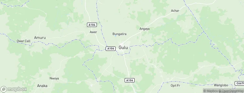 Gulu, Uganda Map