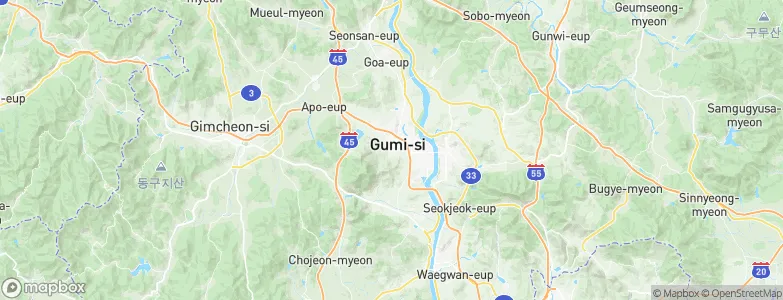 Gumi, South Korea Map