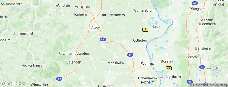 Gundersheim, Germany Map