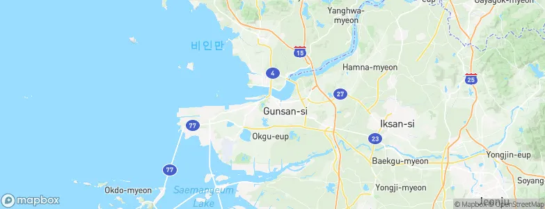 Gunsan, South Korea Map