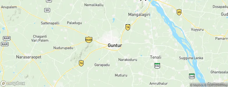 Guntur, India Map
