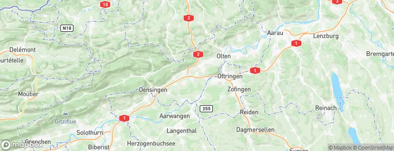 Gunzgen, Switzerland Map