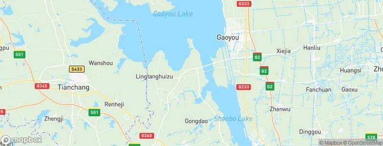 Guoji, China Map
