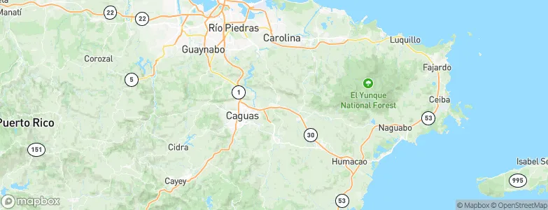 Gurabo, Puerto Rico Map