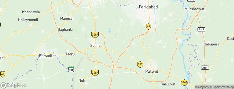 Gurgaon district, India Map