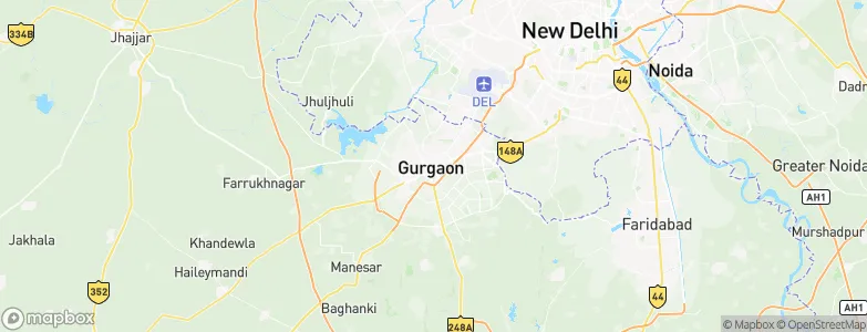Gurgaon, India Map