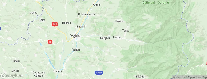 Gurghiu, Romania Map