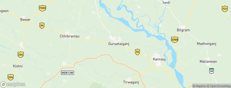 Gursahāiganj, India Map