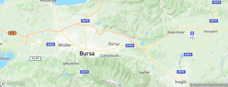 Gürsu, Turkey Map