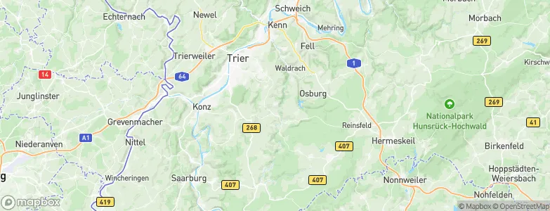 Gusterath, Germany Map