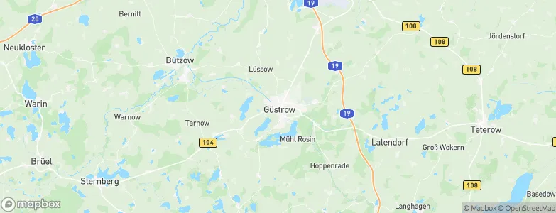 Güstrow, Germany Map