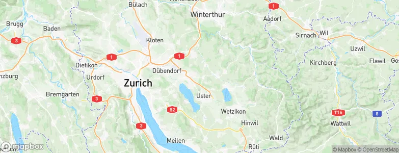 Gutenswil / Pfäffikerstrasse, Switzerland Map