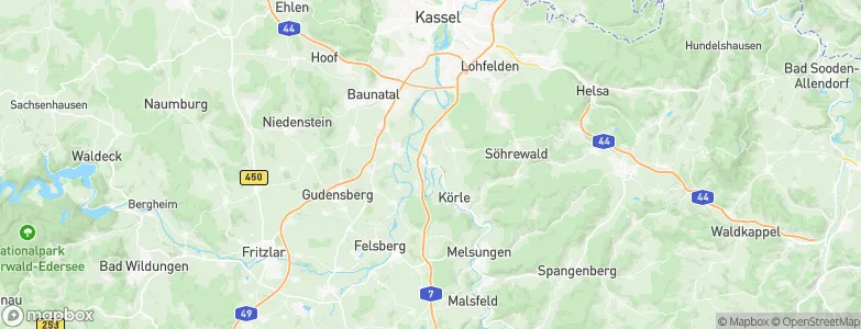 Guxhagen, Germany Map