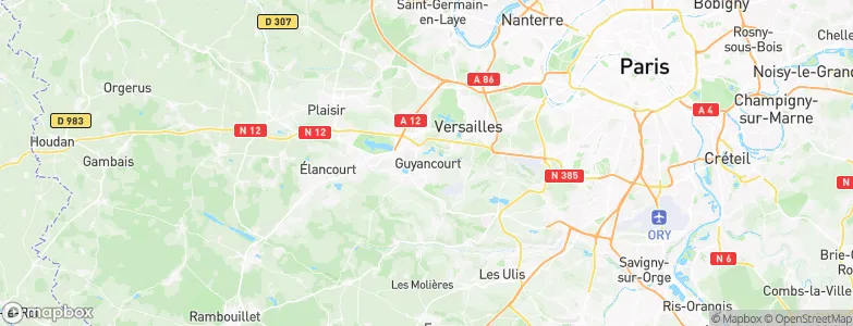 Guyancourt, France Map