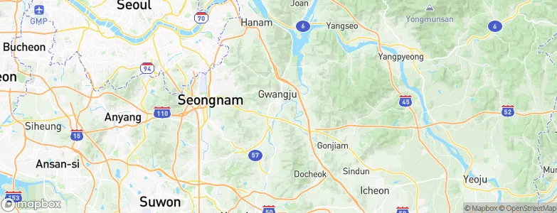 Gwangju, South Korea Map
