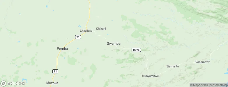Gwembe, Zambia Map