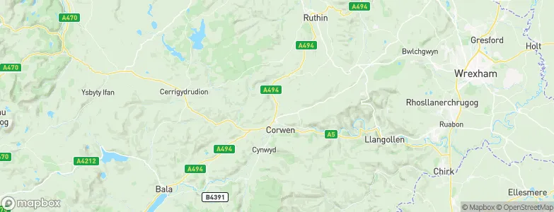 Gwyddelwern, United Kingdom Map