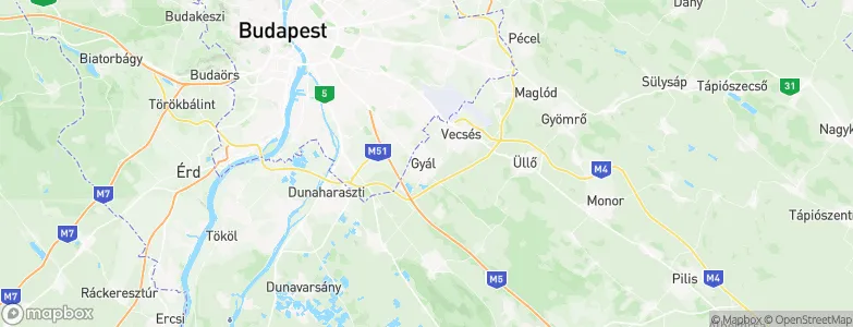 Gyál, Hungary Map