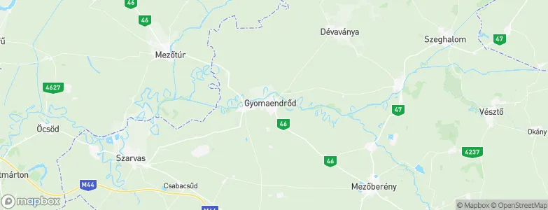 Gyomaendrőd, Hungary Map