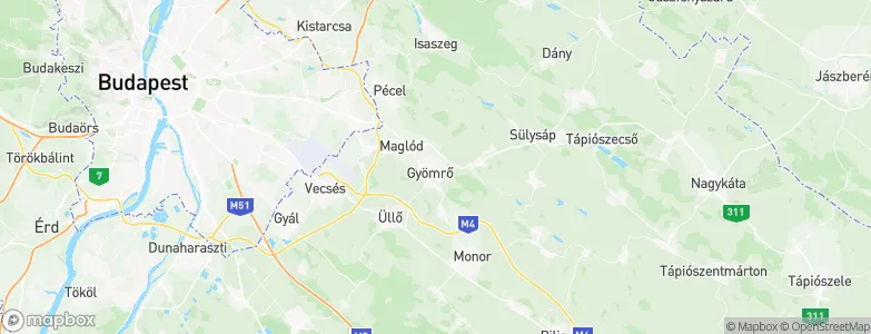 Gyömrő, Hungary Map