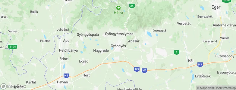 Gyöngyös, Hungary Map