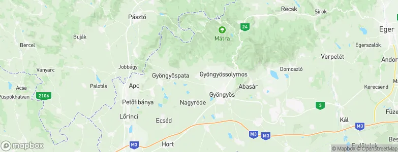 Gyöngyöstarján, Hungary Map