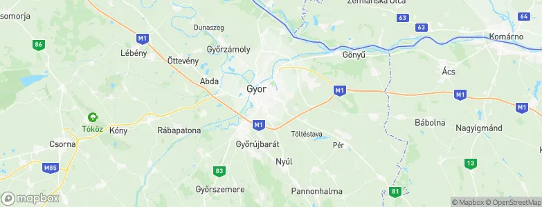 Győr-Szabadhegy, Hungary Map
